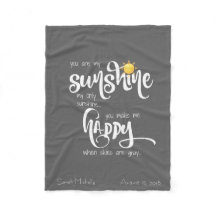 Você é minha luz do sol, cinza personalizada