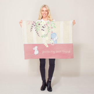 Cobertor De Velo Você é o meu melhor amigo, Camundongos Brancos, pe