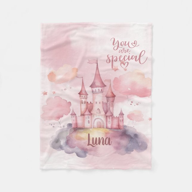 Cobertor De Velo Você é o Palácio Especial na Nuvem Rosa (Frente)