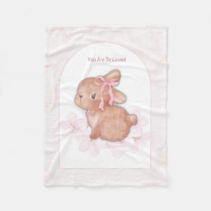 Cobertor De Velo Você É Tão Amado Impressão De Coelhinho   Baby Gir