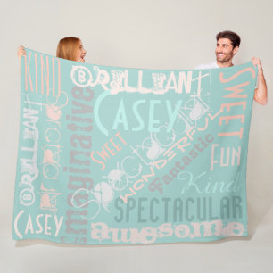 Cobertor De Velo Você é um incrível nome personalizado Palavras Aqu