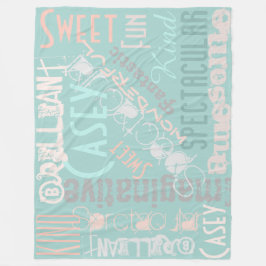 Cobertor De Velo Você é um incrível nome personalizado Palavras Aqu