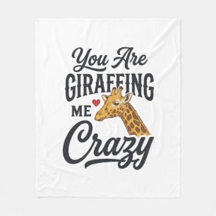 Cobertor De Velo Você Está Me Deixando Louco Camisa de Girafa Engra
