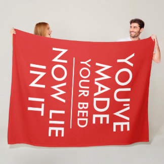 Cobertor De Velo Você fez sua cama ficar deitada nele