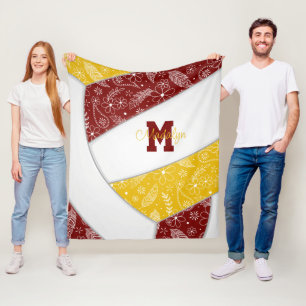 Cobertor De Velo vôlei de dourado de plenas florais