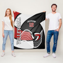 Voleibol 🏐 Esporte em Vermelho Escuro, Branco e N