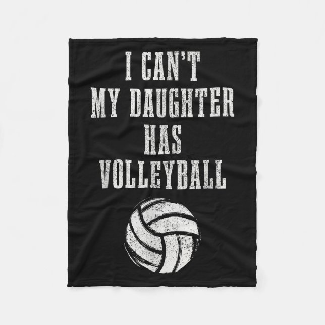 Cobertor De Velo Volleyball Mom Dad I Can't Daughter Hast Volleybal (Frente)