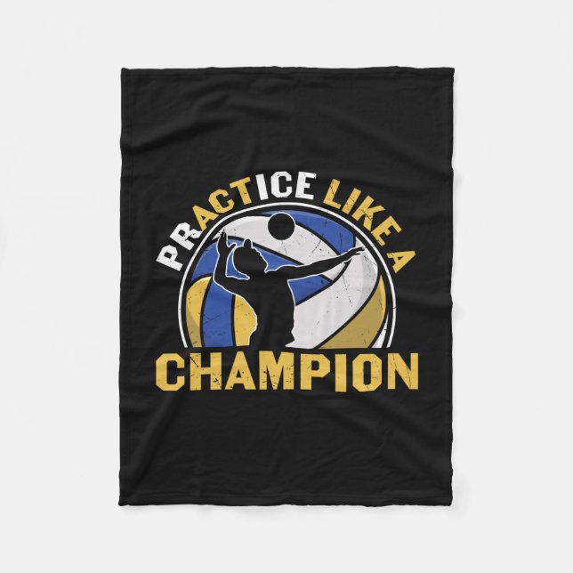 Cobertor De Velo Volleyball Player | Practice Like A Champion (Frente)