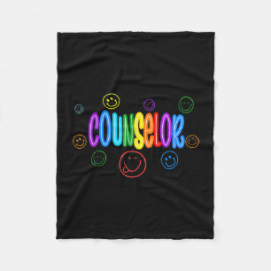 Cobertor De Velo Voltar ao conselheiro escolar sorriso arco-íris ro