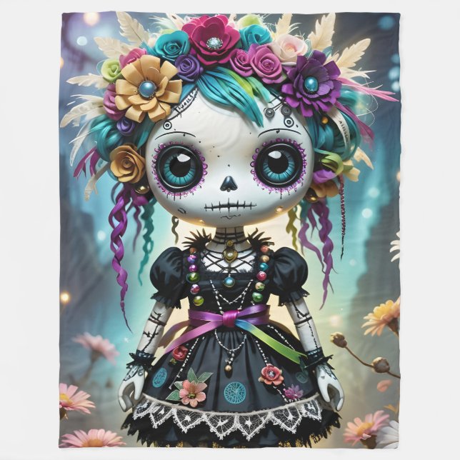 Cobertor De Velo Voodoo Dollz Fleece Blanket (Frente)