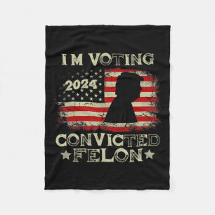 Cobertor De Velo Votação Condenada Felon Funny Pro Trump 2024 1