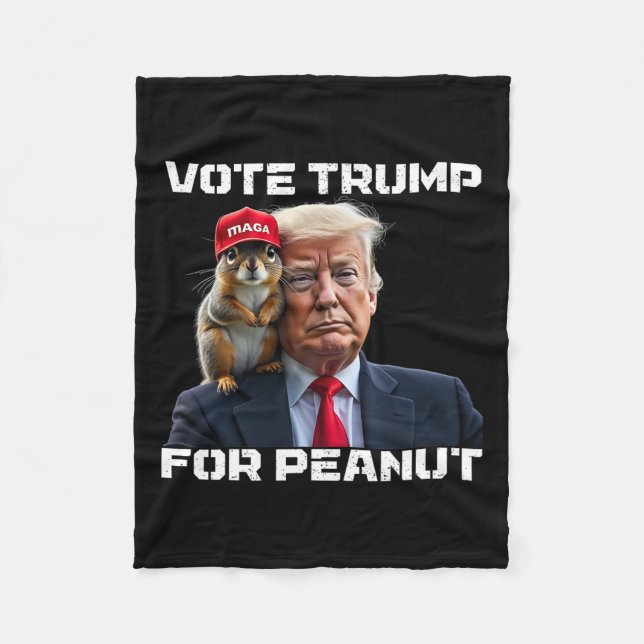 Cobertor De Velo Votar Trump Para O Pêanut O Esquilo (Frente)