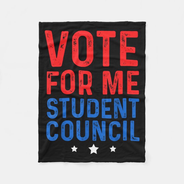 Cobertor De Velo Vote For Me Student Council  (Frente)