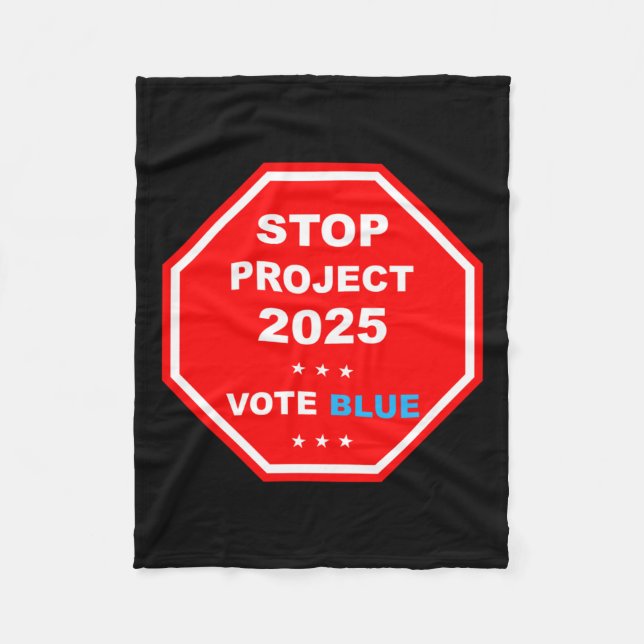 Cobertor De Velo Vote Save Democracy Stop Project 2025 (Frente)