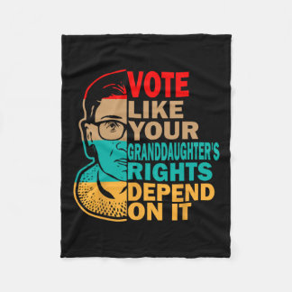 Cobertor De Velo Votem como os direitos da sua neta - Feminista