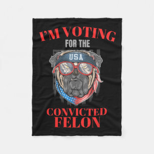 Cobertor De Velo Voto A Favor Do Condenado Felon Funny Pro Trump