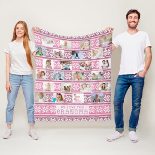 Cobertor De Velo Vovó 24 Foto Cute Snowflake Sweater Rosa