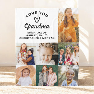 Cobertor De Velo Vovó, amamos-te, corações, fotos modernas.