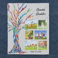 Vovó Colagem de Fotos Fleece Blanket