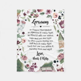 Cobertor De Velo Vovó de Natal Nana de Netos