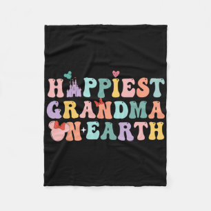Cobertor De Velo Vovó Mais Feliz Na Terra, Groovy Mãe Dia de as mãe
