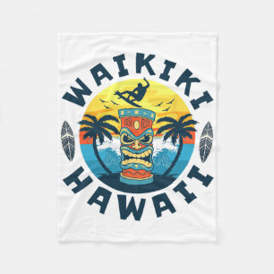 Cobertor De Velo Waikiki Havaí Praia Surfing Férias de Verão Para M