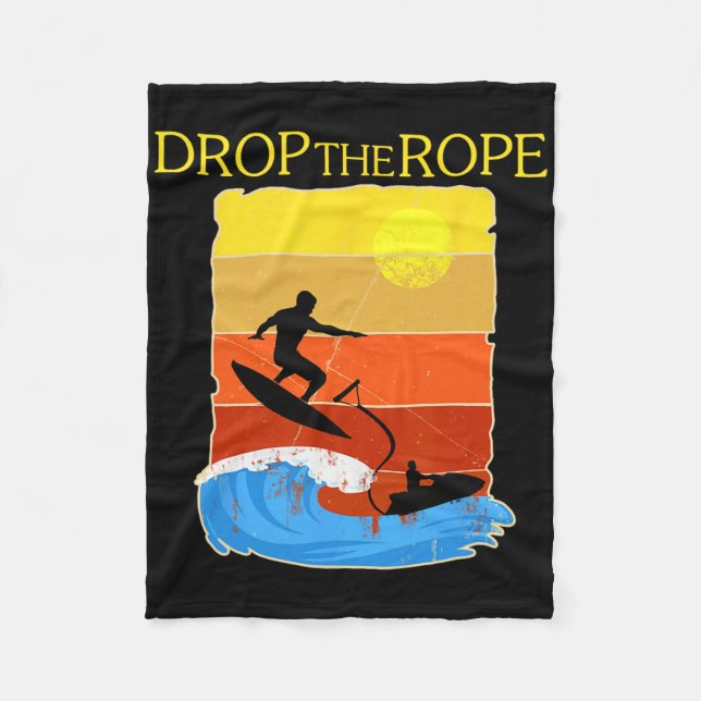 Cobertor De Velo Wake Surfing Gift Shirt Boat Lake Wakesuring Drop  (Frente)