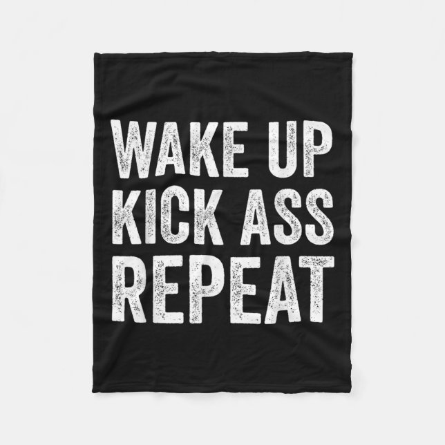 Cobertor De Velo Wake Up Kick Repea,funny Quote Workout Motivation  (Frente)