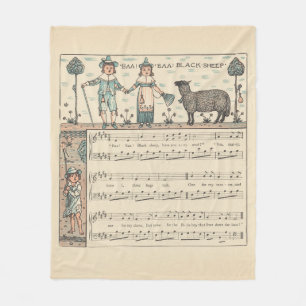 Cobertor De Velo Walter Crane Baa Baa Ovelha Negra Rima Infantil