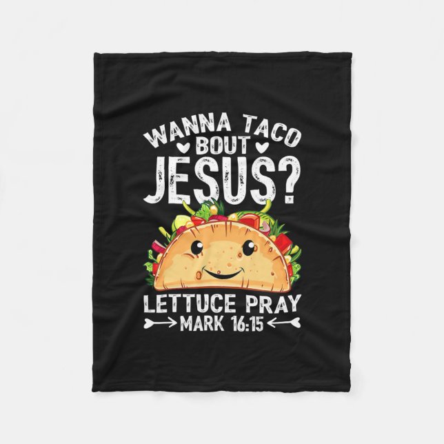 Cobertor De Velo Wanna Taco Bout Jesus Cinco De Mayo Women Men (Frente)