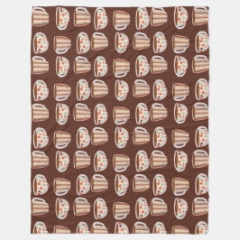 Cobertor De Velo Warm Circle Pattern On Cups Of Coffee