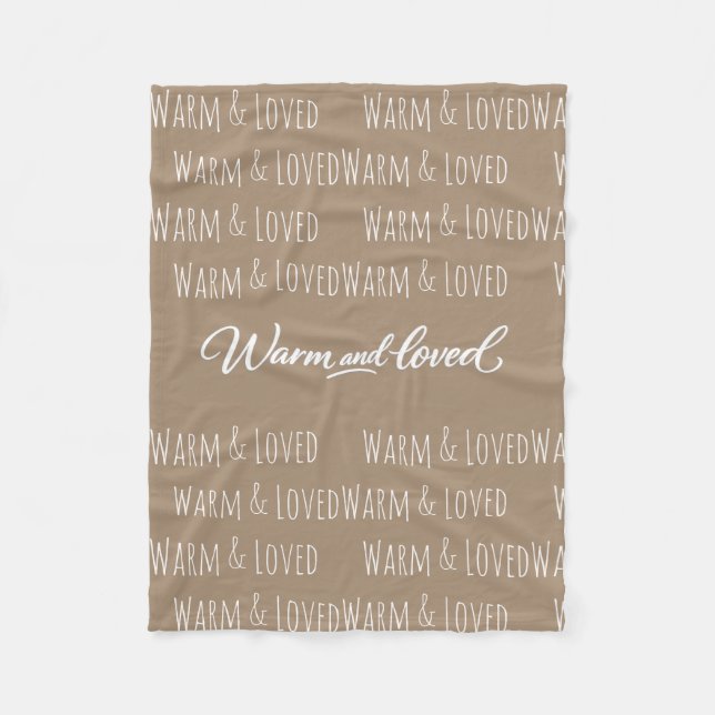 Cobertor De Velo "Warm & Loved" Fleece Blanket (Frente)