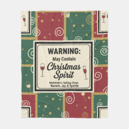 Cobertor De Velo Warning May Contain Christmas Spirit Holiday