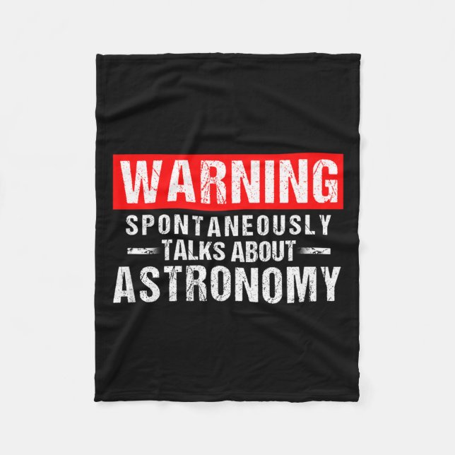 Cobertor De Velo Warning Sntaneously Talks About Astronomy Teacher  (Frente)