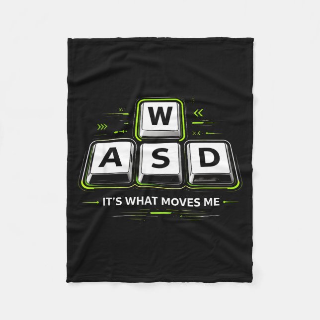 Cobertor De Velo Wasd It's What Moves Me .funny Pc Gamer Computer N (Frente)