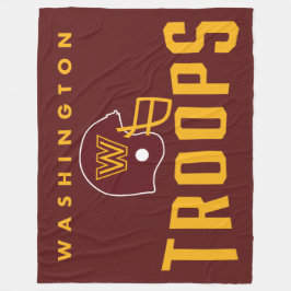 Cobertor De Velo Washington Troops Football Fleece Blanket