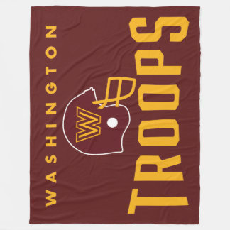 Cobertor De Velo Washington Troops Football Fleece Blanket