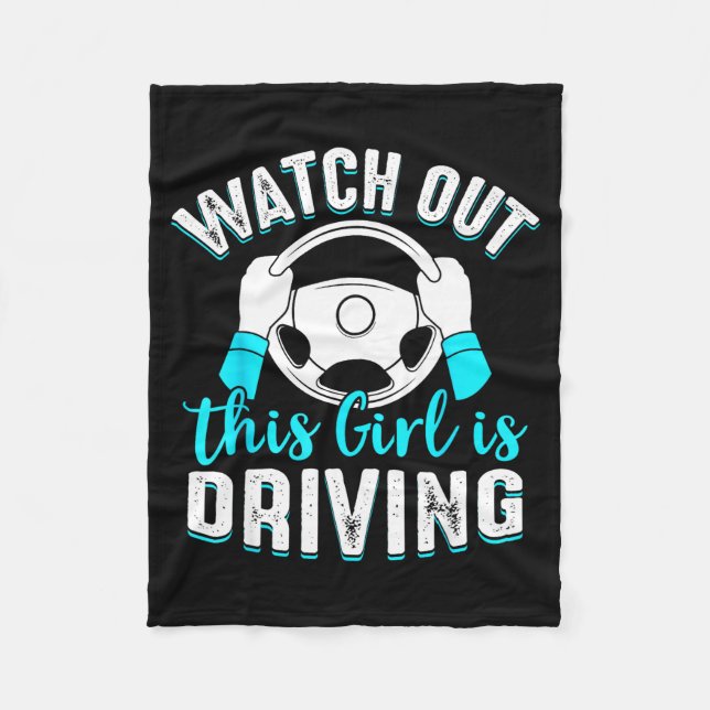 Cobertor De Velo Watch Out Girl Is Driving Funny New Driver Women G (Frente)