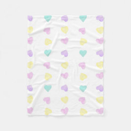 Cobertor De Velo Watercolor Convo Heartz Vazio Pastel Blanket