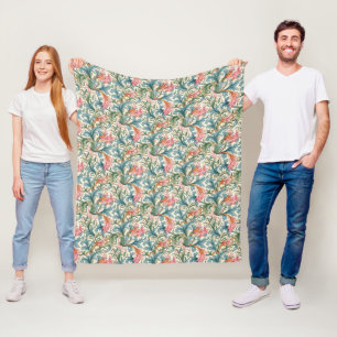 Cobertor De Velo Watercolor Floral Art Nouveau Wallpaper Design