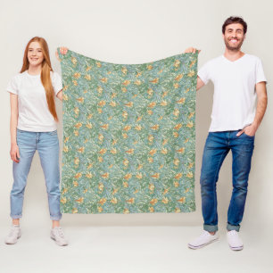Cobertor De Velo Watercolor Floral Art Nouveau Wallpaper Design