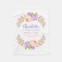 Watercolor Floral Personalizado Bebê