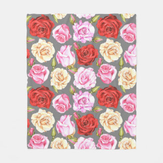 Cobertor De Velo Watercolor seamless pattern with roses. Seamless w