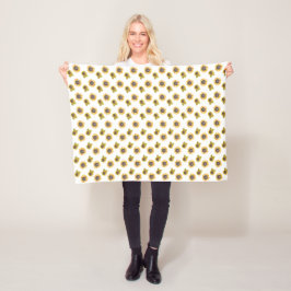 Cobertor De Velo Watercolor Sunflower Patterno Baby Blanket