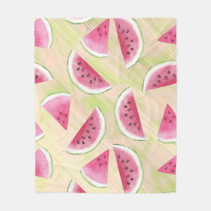 Cobertor De Velo Watercolor Watermelon Slices Paint Paint Traços de