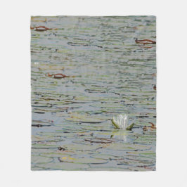 Cobertor De Velo Waterlily Pond Lake Flower I Fleece