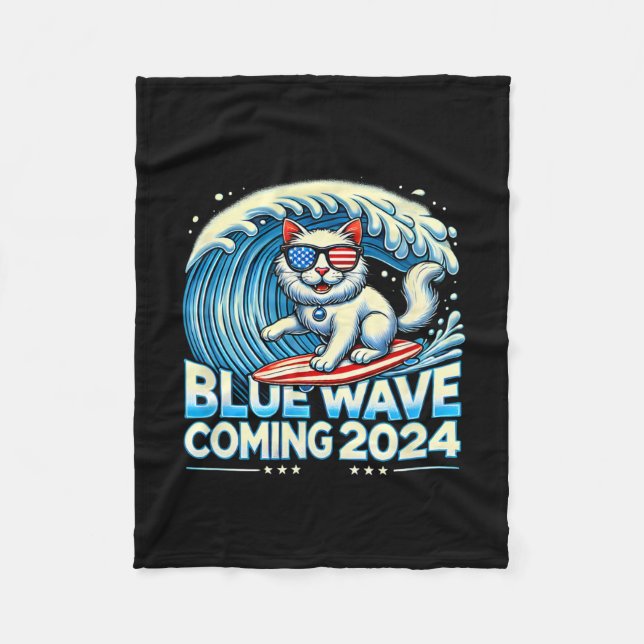 Cobertor De Velo Wave Breing 2024 Cat Owners Kamala Harris 2024 Des (Frente)