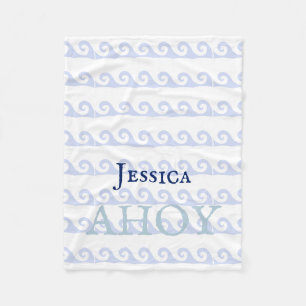 Cobertor De Velo Waves Ahoy Personalizado