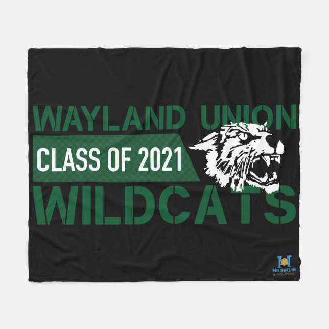 Cobertor De Velo Wayland Union Wildcats #3 (Frente (Horizontal))