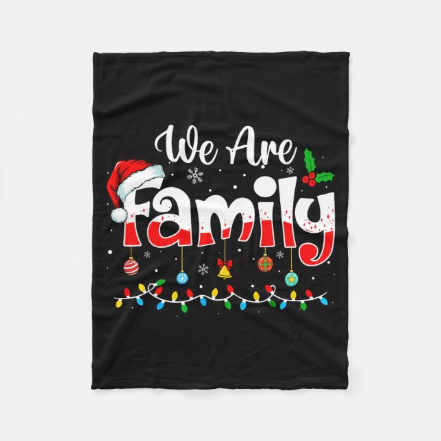 Cobertor De Velo We Are Family 2025 Christmas Pajama Funny Matching (Frente)